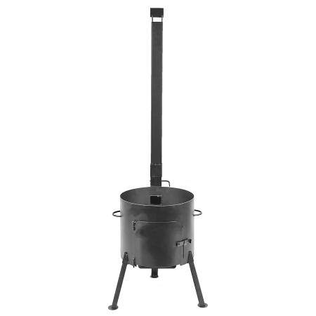 Печь диаметром 440 мм с трубой под казан 18-22 литра в Рязани
