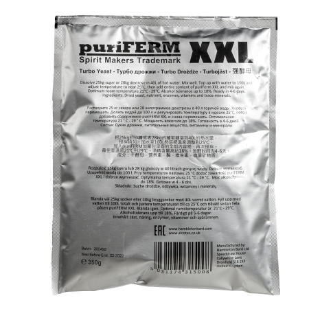 Turbo yeast alcohol "PuriFerm XXL" (350 gr) в Рязани