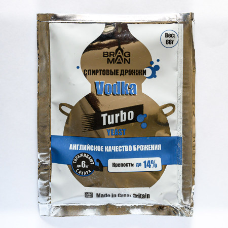 Turbo yeast alcohol BragMan "Vodka TURBO" (66 gr) в Рязани