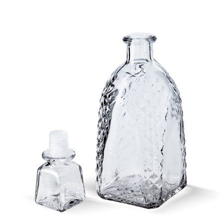 Бутылка (штоф) "Арка" стеклянная 0,5 литра с пробкой  в Рязани